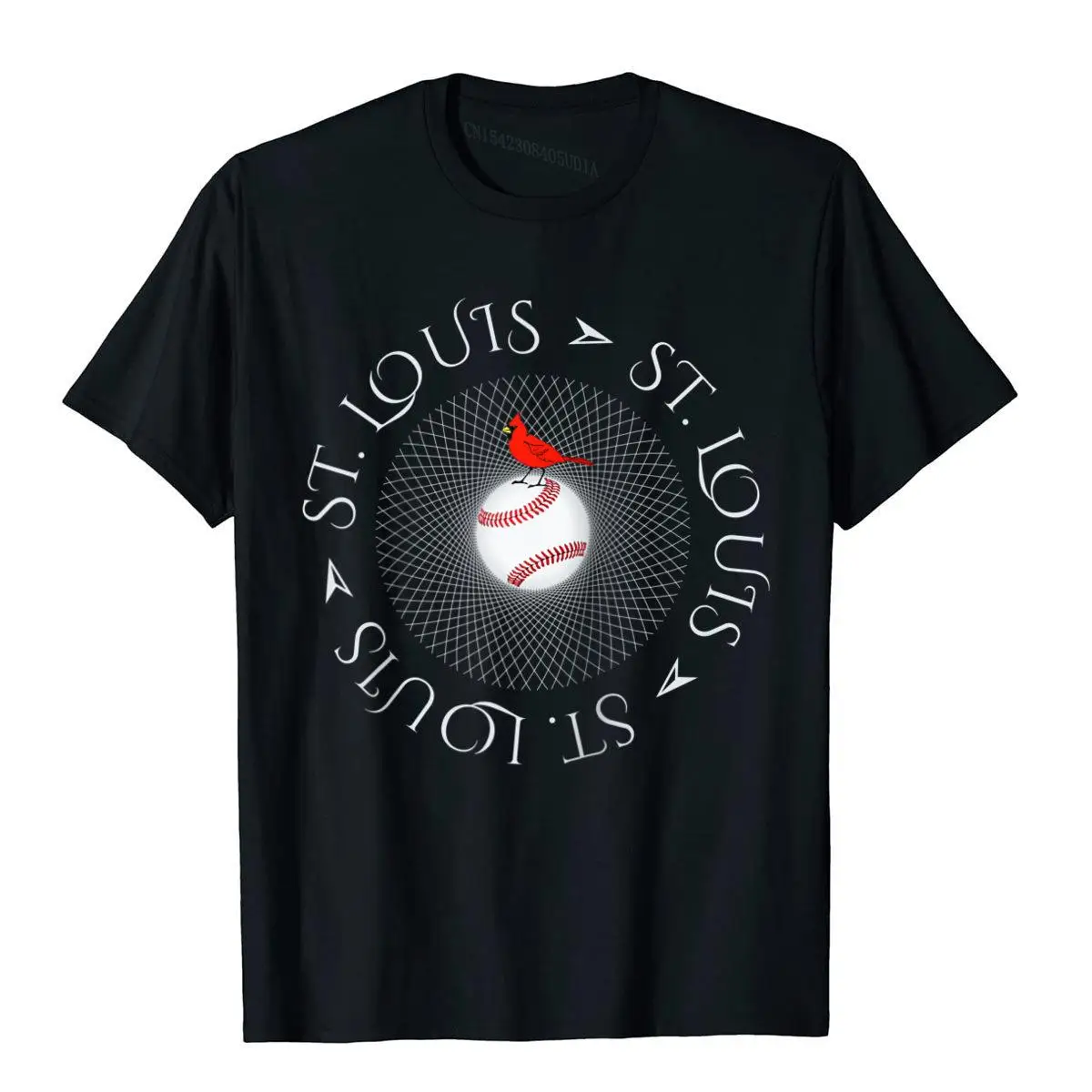 Saint Louis Red Cardinal Tshirt Circle Special Raglan Baseball Tee New Moto Biker Tops Shirt Cotton T Shirt For Men Fitness