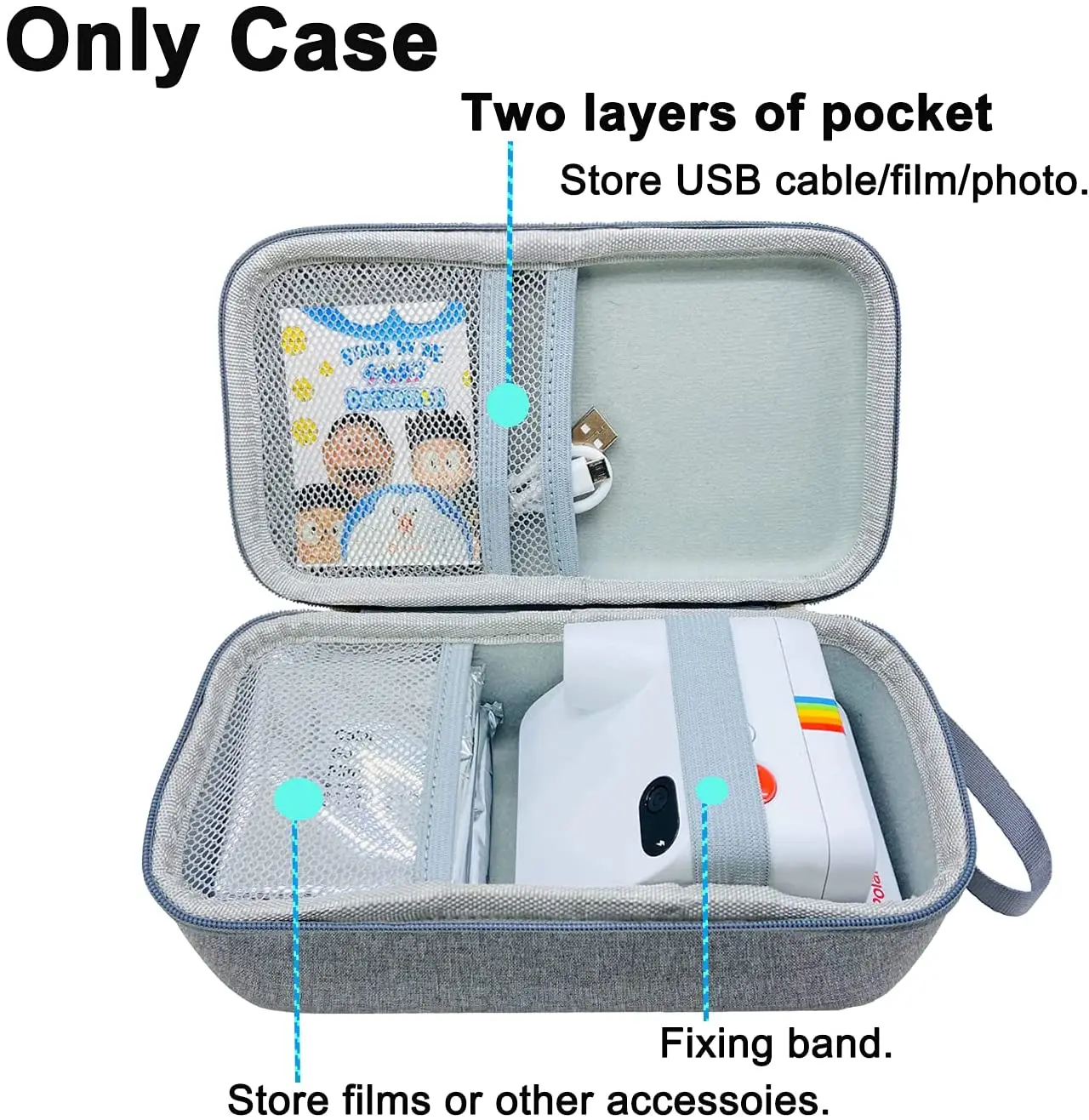 Hard Carrying Case for Polaroid Go Instant Mini Camera (9035)(Only Case)