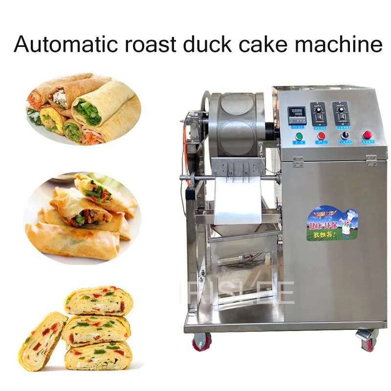 Spring roll skin machine automatic commercial Spring roll skin manufacturer roasted duck cake machine