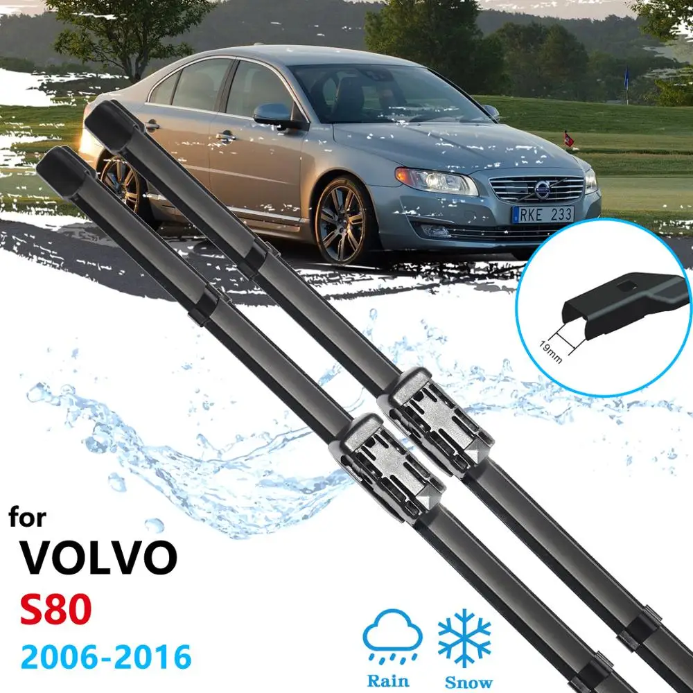 Car Wiper Blades for Volvo S80 2006~2016 Front Windshield Wipers Car Accessories 2007 2008 2009 2010 2011 2012 2013 2014 2015