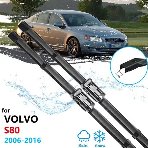 Автомобильные стеклоочистители для Volvo S80 2006 ~ 2016, стеклоочистители переднего ветрового стекла, автомобильные аксессуары 2007, 2008, 2009, 2010, 2011, 2012, 2013, 2014, 2015