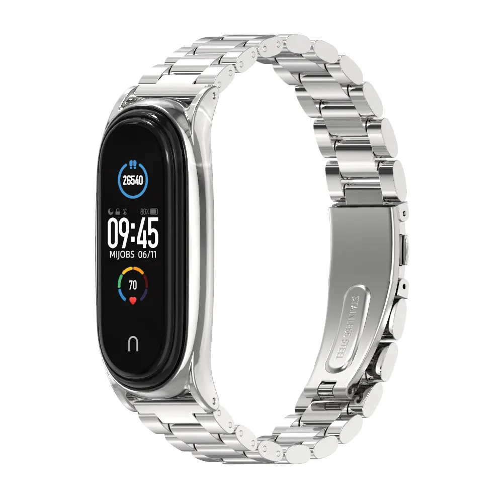 For Mi Band 5 Strap for Mi Band 6 Bracelet Correa Wristband for Xiaomi Miband 3 4 5 6 Metal Wrist Watch Pulseira NFC Global