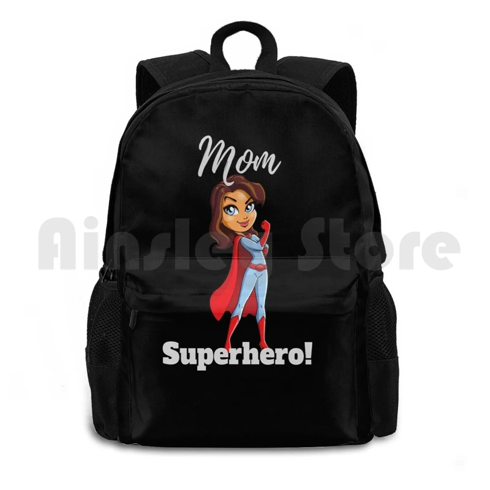 

Mom Superhero Funny Outdoor Hiking Backpack Waterproof Camping Travel Mom Mother Mama Super Superhero Funny Humor