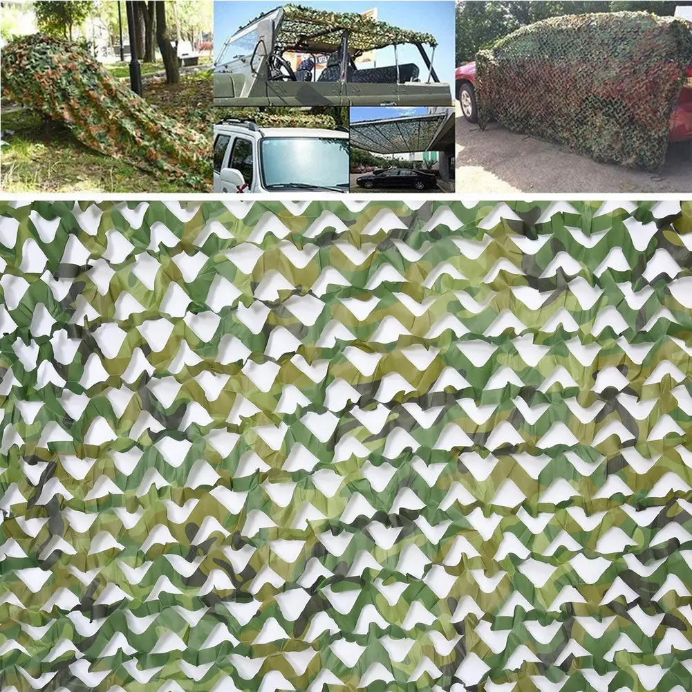 Woodland Camo Netting Camouflage Net 3D Leaf Privacy Protection Camouflage Mesh For Camping Forest Garden Decoration Landscape