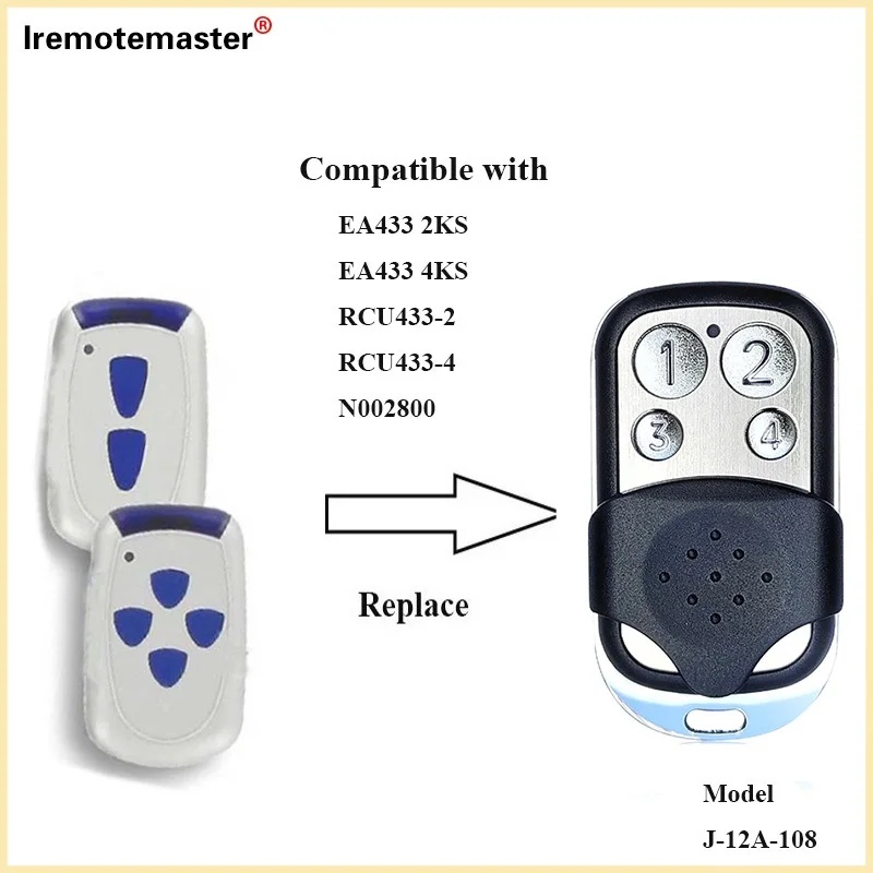 EA433 Normstahl/Crawford EA433 Gate Door Remote Control with 433,92 MHz Rolling Code Garage Door Control Transmitter Opener Key