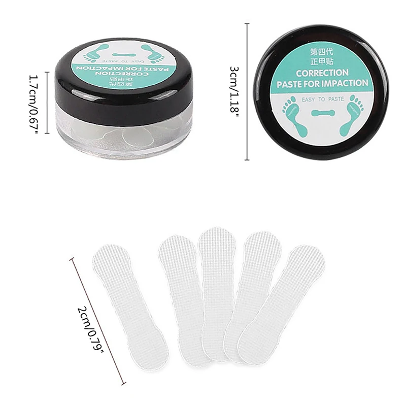 Ingrown Toe-Tratamiento de uñas, herramienta de corrección de las uñas encarnadas, parche elástico, pegatina, alisado, Clip, abrazadera, herramientas de pedicura, 10 Uds.