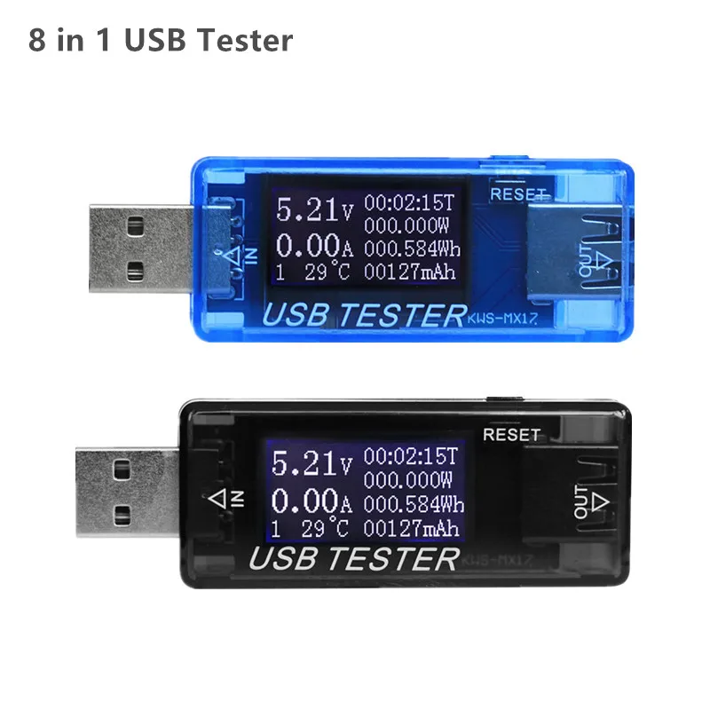 8/10  in 1 power bank charger indicator USB tester Digital voltmeter current voltage meter amp volt ammeter detector  40%off