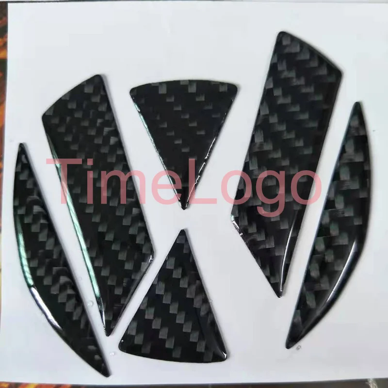 Shiny Genuine Carbon Fiber Stickers Car Styling Rear Badge Grooves Decal for VW GOLF 5 6 7 GTI R20 POLO CC Beetle Magotan Passat