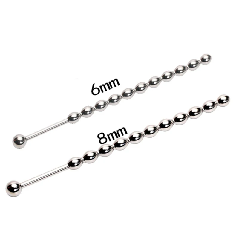 

Male Penis Stimulate Urethral Dilator Cock Plug Metal Beads Block Rod Catheter Sounds Masturbation Gay Sex Toys BDSM for Men