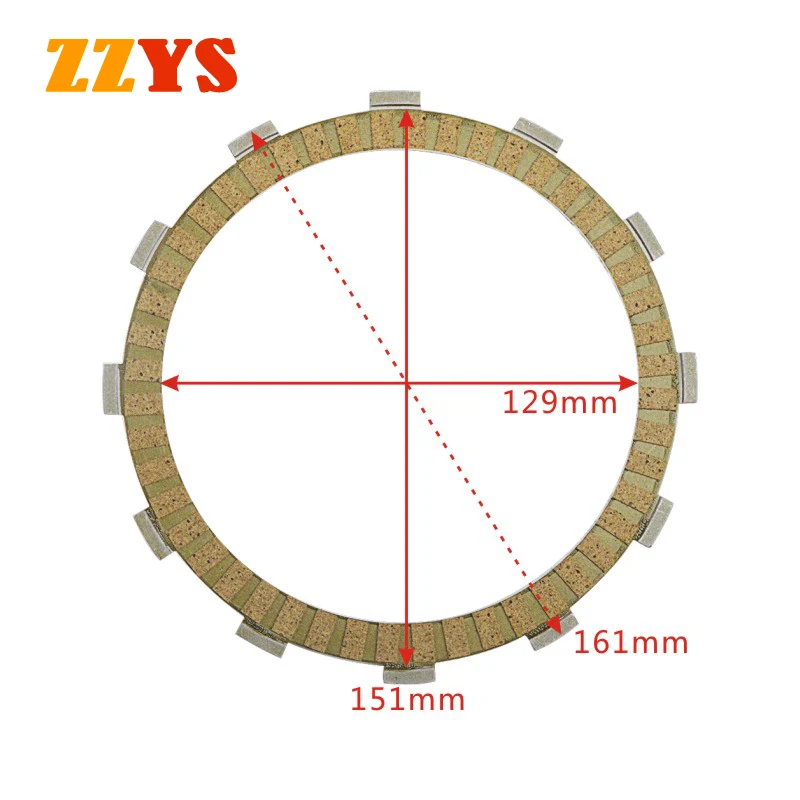 Motorcycle Friction Disc Clutch Plate Kit For Kawasaki Z 750 LTD Z 650 GPZ 750 KZ650C KZ650D KZ650F ZX750A KZ 750 KZ 650 ZX 750