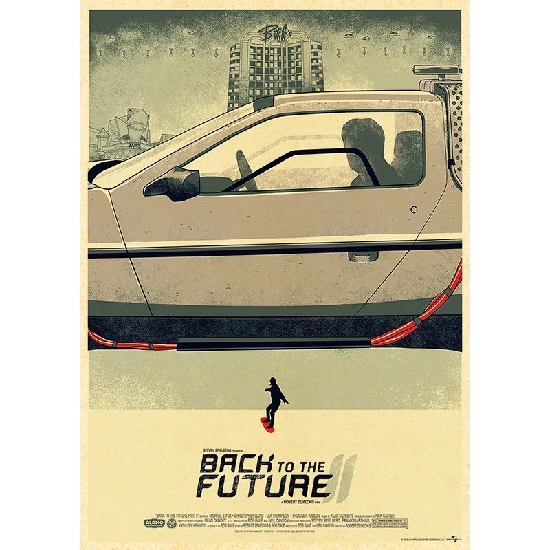 Classic Movie Poster Back To The Future Vintage Posters For Home Bar Living Decor Kraft Paper High Quality Wall Sticker