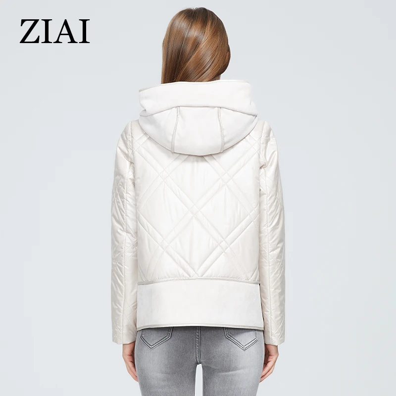 Ziai 2022 Vrouwen Lente Jassen Designer Collection Korte Dames Jas Casual Bont Stiksels Met Hood Parka Vrouwen Jas ZM-8778