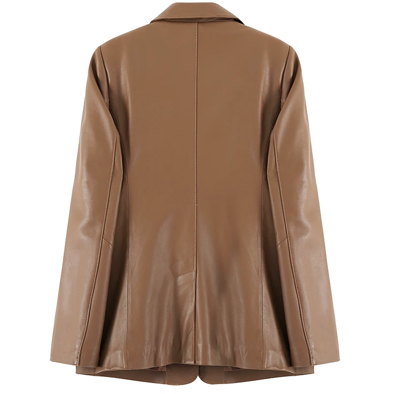 Pudi Blouson en cuir de mouton véritable pour femme, veste, manteau, printemps, 2021, CombCT104