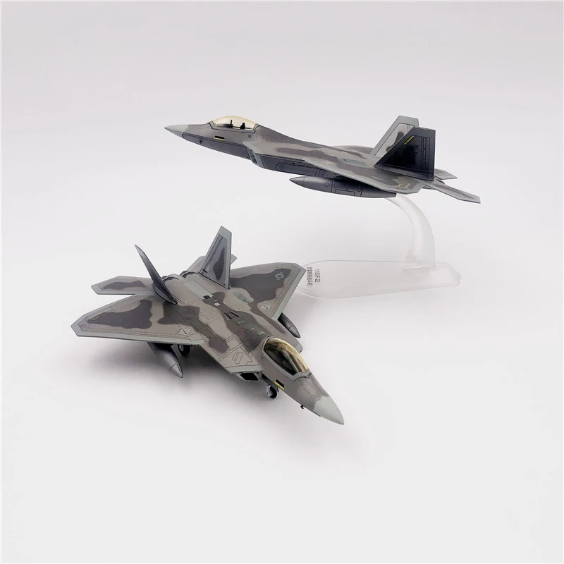 US Army F22 Raptor Stealth Fighter F-22 Military Aircraft Model 1/100 Scale Alloy