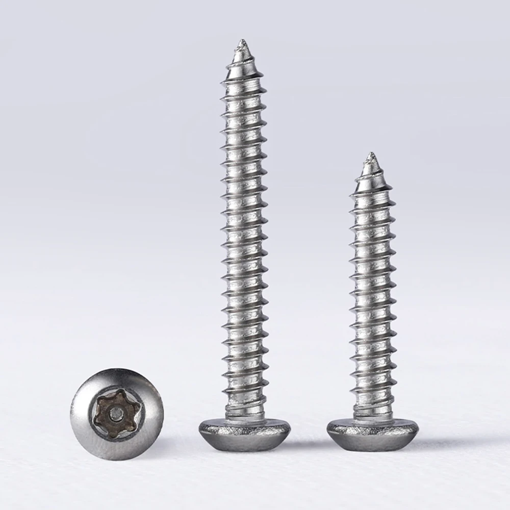 10-500PCS 304 stainless steel M2.9/M3.5/M3.9/M4.8 Torx Round Head Pan Head Bolt Self-tapping Screw