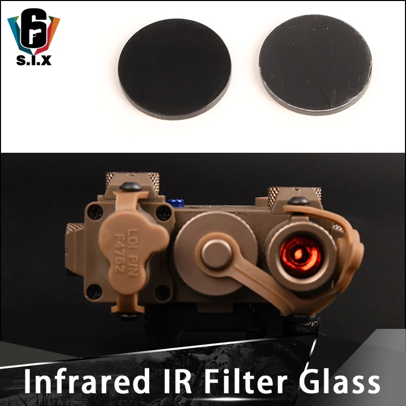 2pcs/set Tactical IR Infrared Filter For DBAL D2 Laser Flashlight DBA A2 IR Laser Light Black Glass Lens Visible Sight Cut-Off