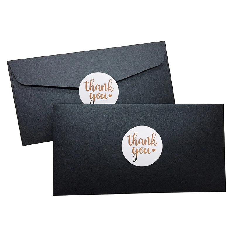 "Dank U" Hot Stamping Sticker Kopen Commerciële Decoratieve Bloem Label Afdichting Sticker Candy Gift Box Ronde Sticker Bruiloft