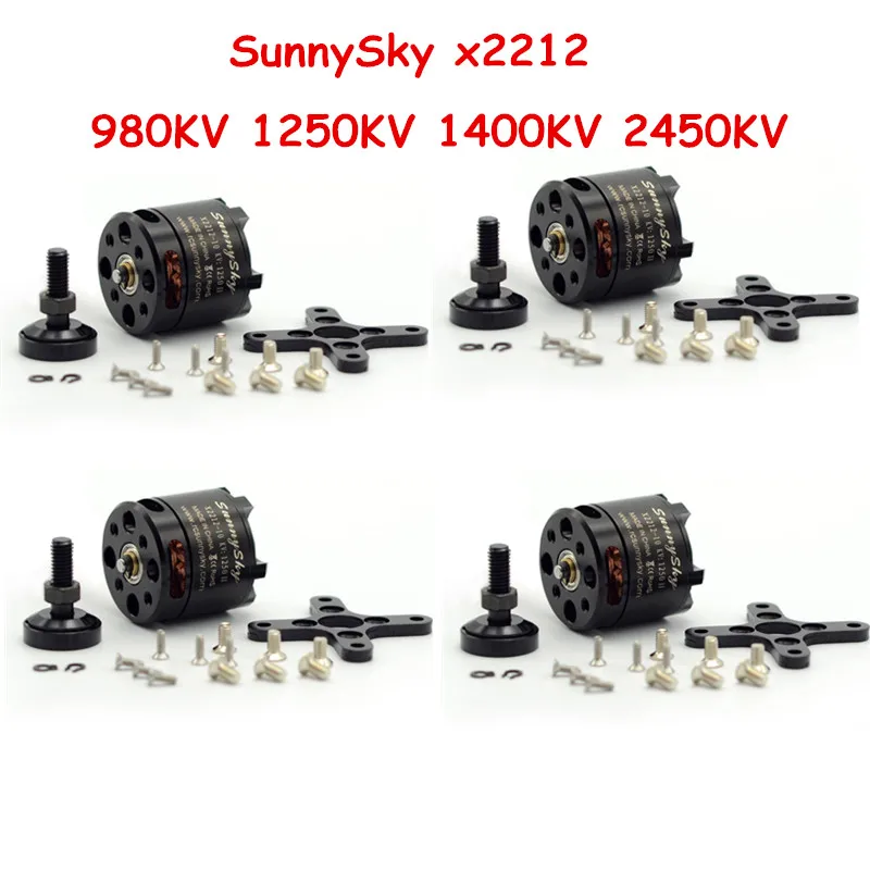 100% original 4pcs SUNNYSKY X2212 980KV 1250KV 1400KV 2450KV 180W Brushless Motor Quad-Hexa copter