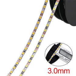 12V 24V 2835 LED Strip 3mm 4mm 5mm 6mm S shape 8mm 10mm 15mm PCB Width, White / Warm white LED Ribbon flexible lighting 5m/roll