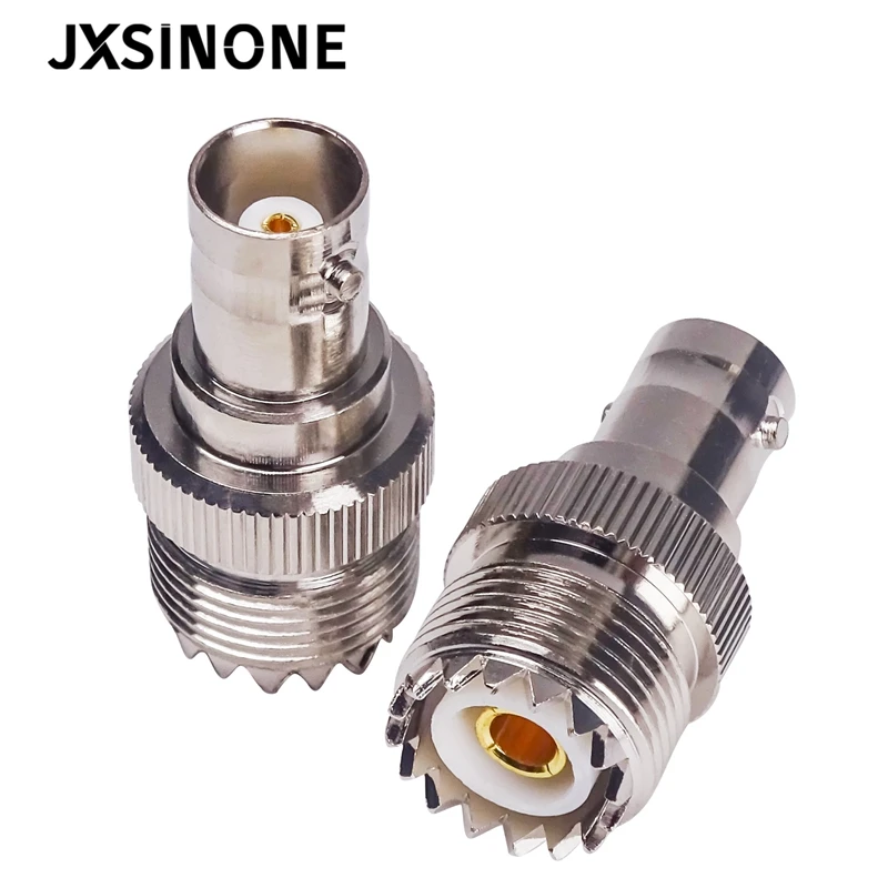 JXSINONE 1PC BNC Female Jack To UHF Female PL-259 Adapter Straight Type RF Coax Adapter Connector C20068