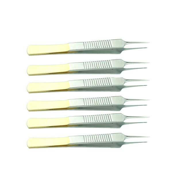 10cm cienkie szczypce z tworzywa sztucznego 0.4/ 0.6/0.8mm pincety chrząstki pęsety kosmetyczne ze stali nierdzewnej narzędzia chirurgii plastycznej 1 sztuk