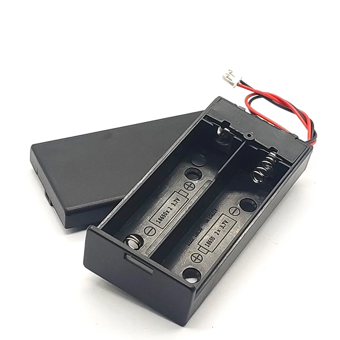 New 18650 Battery Case 3.7V For 2x18650 Batteries Holder 18650 Battery Storage Box Container With ON/OFF Switch With PH2.0 Head