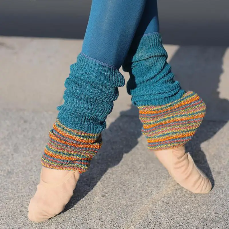 New Warm Spring And Summer Knitting Dance Leg Protection Socks Long Tube Exercise Socks
