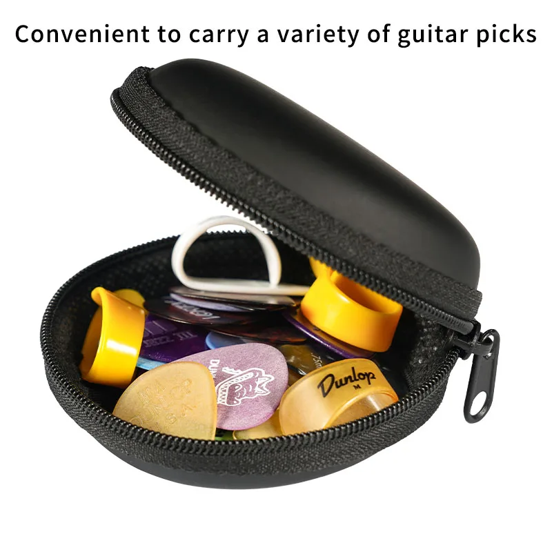 Wolf Guitar Pick Storage Box O saco preto de armazenamento Zipper Box, pode transportar várias picaretas, polegar picaretas fáceis de transportar