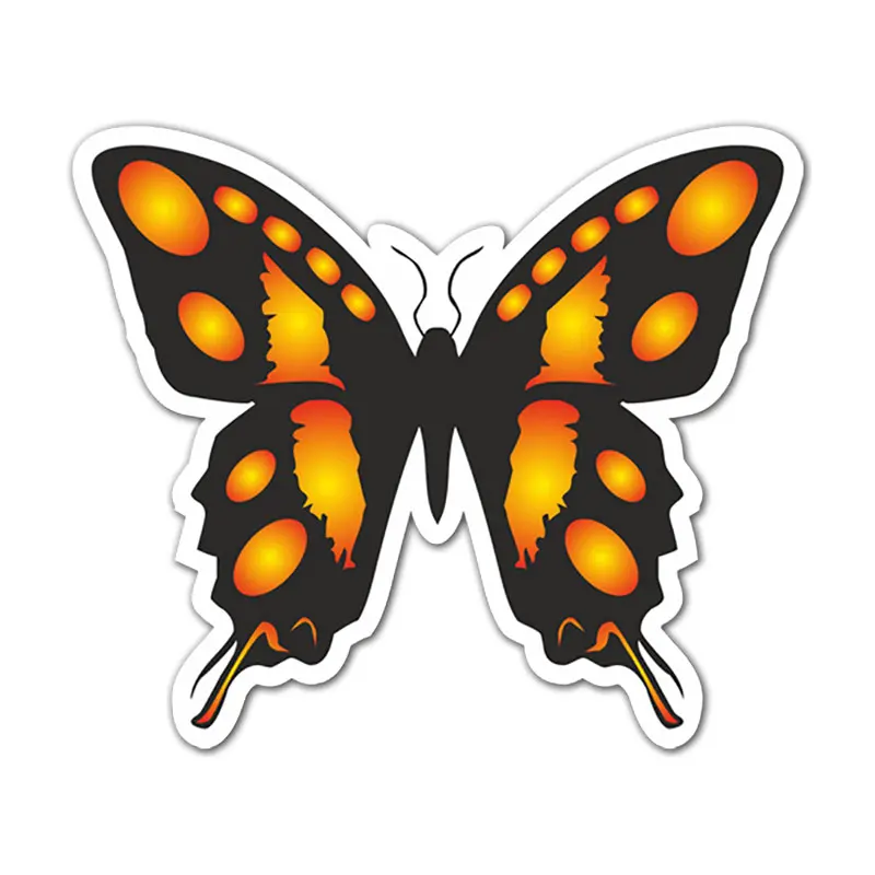 

PVC-0179# Various Sizes Self-adhesive Decal Monarch Butterfly Car Sticker Waterproof Auto Decors on Bumper Rear Window