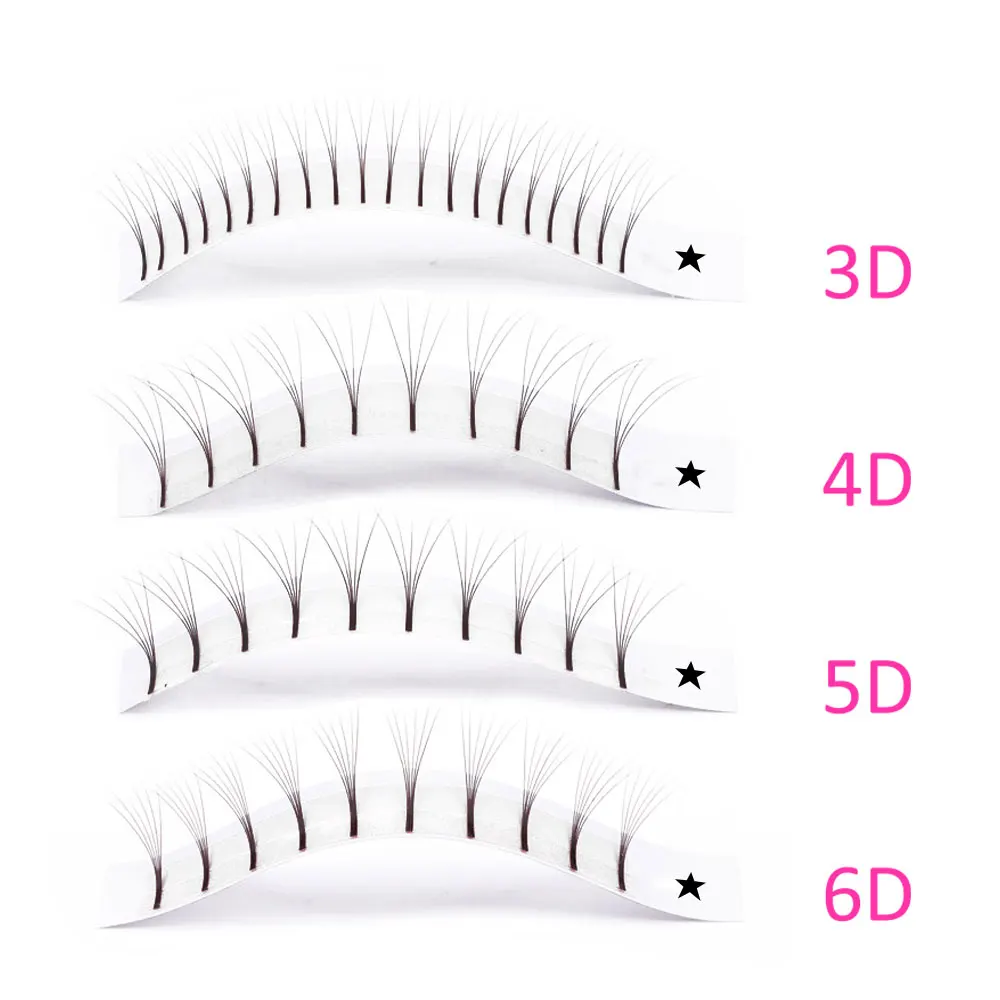 Abonnie 3D/4D/5D/6D Premade Volume Lashes Long Stem Fans D Curl Lashes Russian Volume Eyelashes Extensions Supplies