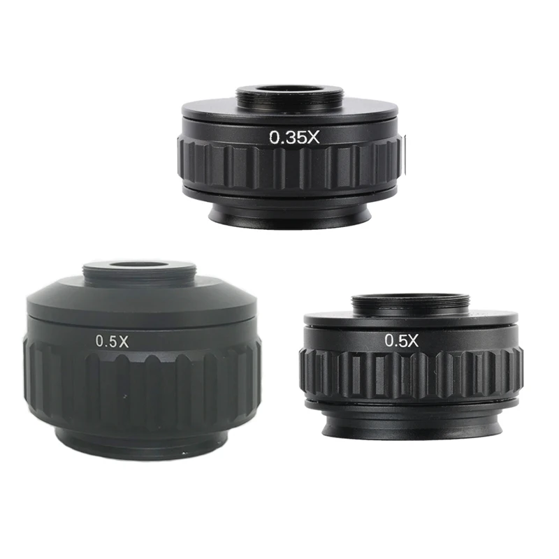 0.5X C-Mount Lens Adapter 35mm Diameter Field For Simul Focal Trinocular Stereo Microscope Video Camera