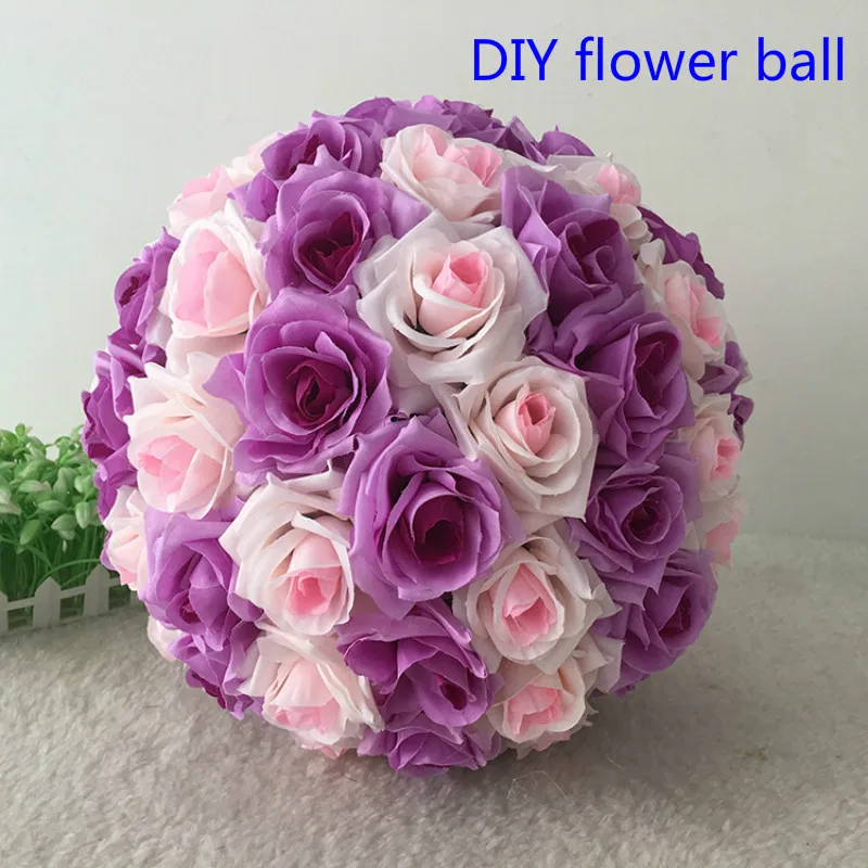 DIY Round Ball Heart Flower Base Rack Plastic Artificial Flower Accessories DIY Silk Flower for Wedding Home Party Decor Frame