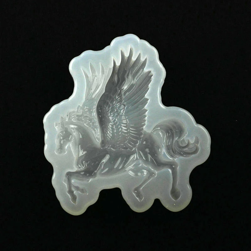 Epoxy resin winged horse silicone mold, used for art decoration home accessories, handicraft making tool pendant brooch