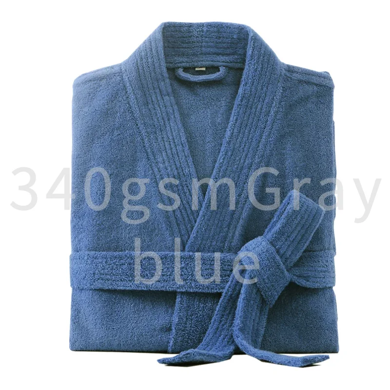 100% Cotton Bathrobe for Men Long Thick Absorbent Terry Bath Robe Kimono Men Towel Bathrobe Plus Sleepwear Women Dressing Gown