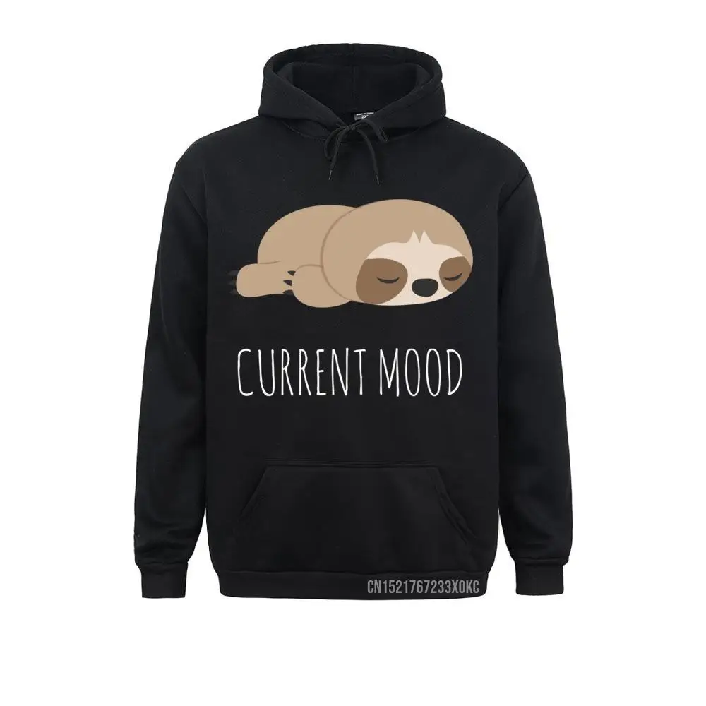 Funny Lazy Sloth Cute Sloth Current Mood Monday Gifts Pullover Hoodie Hoodies Coupons Funny Women Sweatshirts Crazy Hoods