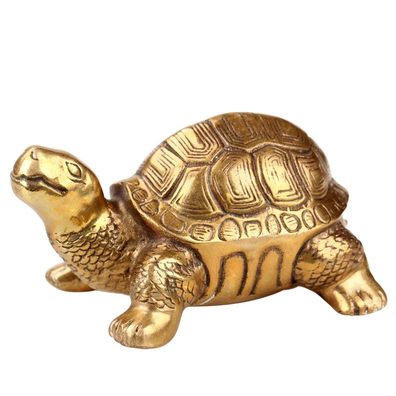 The Copper Tortoise Turtle Longevity Home Furnishing Figurine Rich Crafts Decoration Symbolize Wealth Animal Figurine Statue