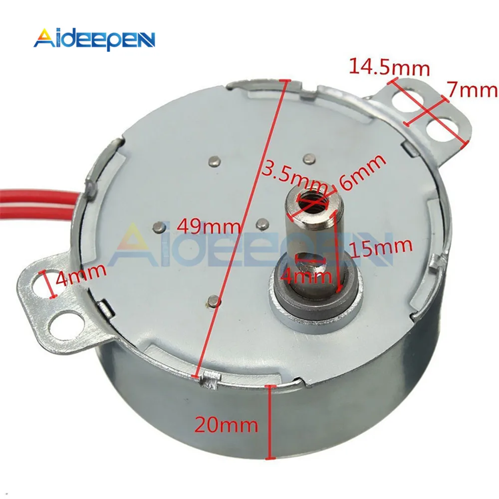 AC 12V AC 100-127V 220-240V 50/60Hz Synchronmotor 1,4RPM-60RPM Robustes Drehmoment 4W TYC-50 – Detail 8