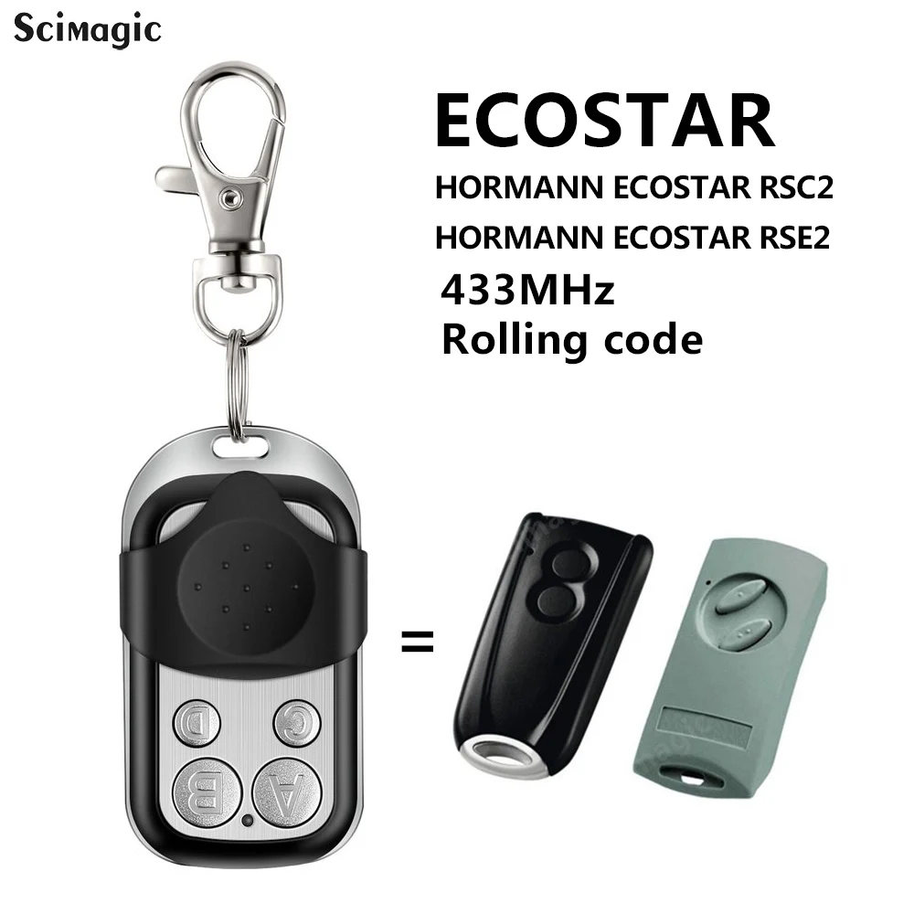 

Hormann Ecostar RSC2 RSE2 433Mhz Garage Gate Door Remote Control Rolling Code Compatible Ecostar 433.92 MHz