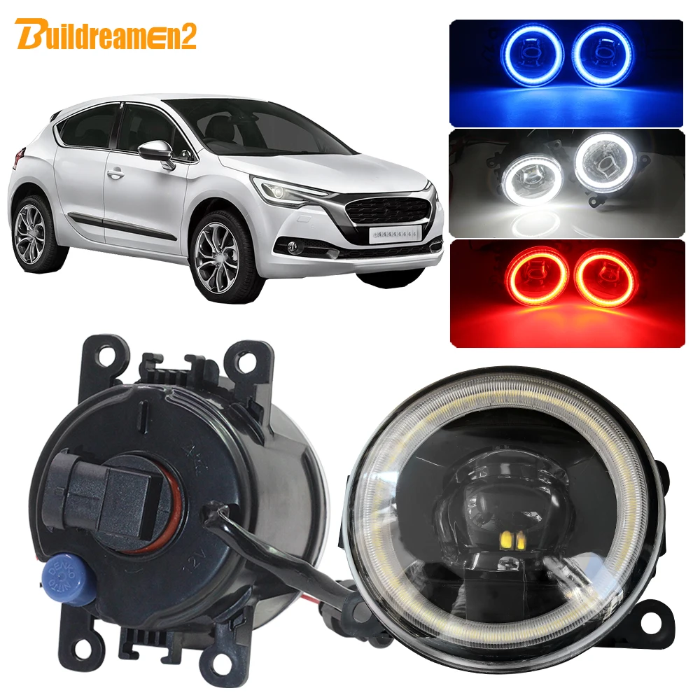 

Buildreamen2 For Citroen DS4 Car Styling 4000LM LED Fog Light Lens Angel Eye Daytime Running Light H11 12V 2011 2012 2013 2014