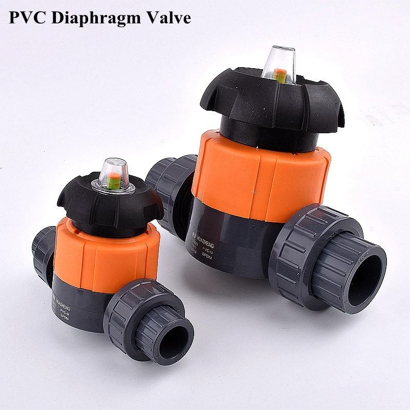 

1pc I.D 20~63mm PVC Diaphragm Valve Garden Irrigation Hose Connector Fittings Aquarium Fish Tank Water Pipe Union Gate Valve