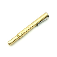Outdoors Writing Tools EDC Brass Pen Clip Pocket Ballpoint Pen