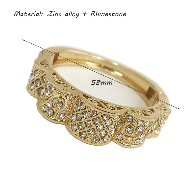 Simple zinc alloy fine dengraved crystal bracelet brand design style women rhinestone bracelet jewelry