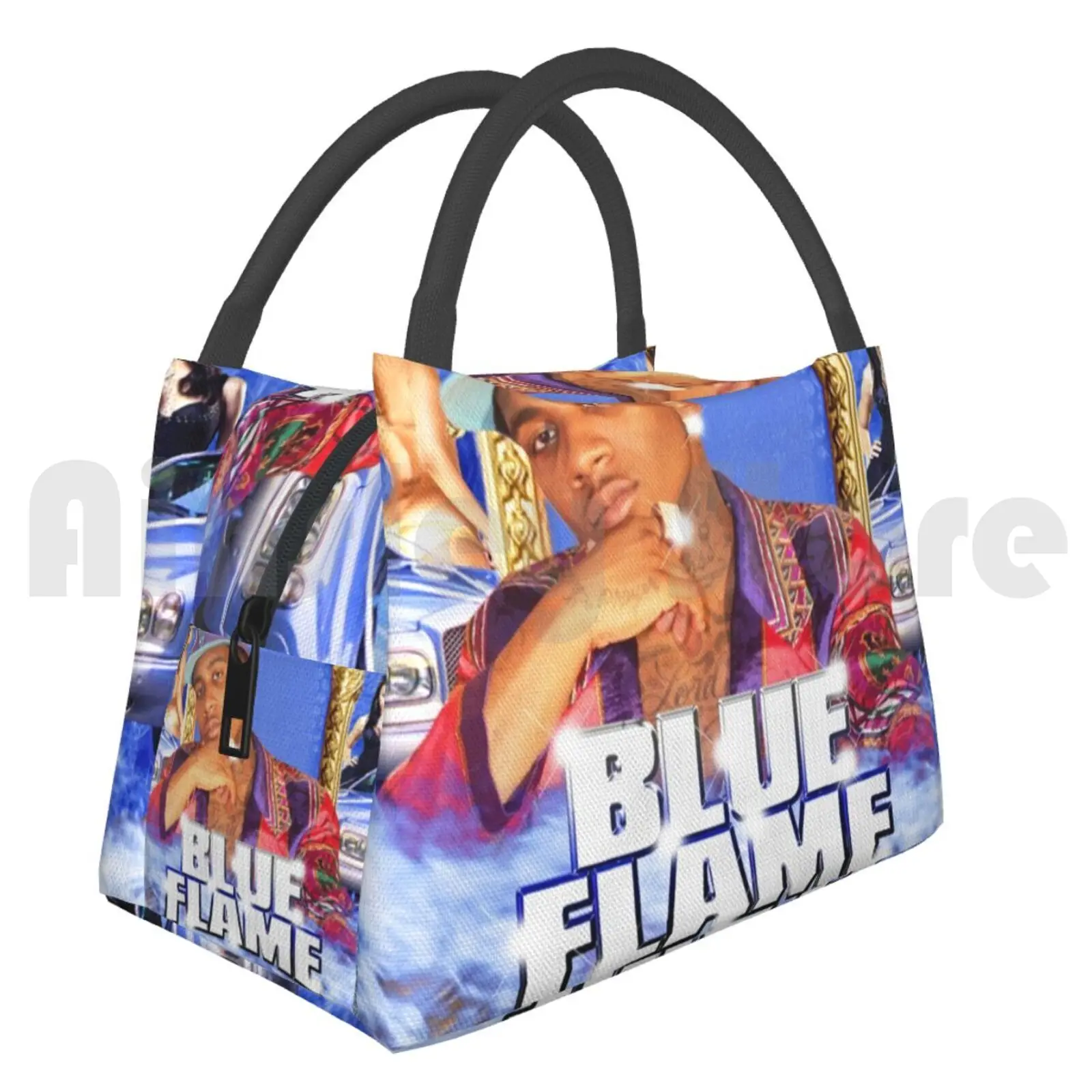 

Cooler Lunch Bag Picnic Bag Lil B The Based God-Blue Flame Album Cover Lil B Hip Hop Rap Music Album Album Cover