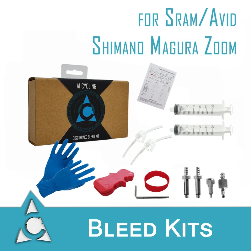 Bike Hydraulic Disc Brake Bleed Kit tool For AVID SRAM SHIMANO MAGURA ZOOM FORMULA HAYES NUTT