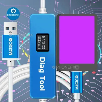 Nástroj Magico Diag DFU pro iPhone 6 - X a iPad automaticky přepne do režimu fialové obrazovky, čte, zapisuje, odemyká a sdílí sériové číslo s WiFi. 8 nejlepší prodej nástroje pro odemknutí iPhonu - №2