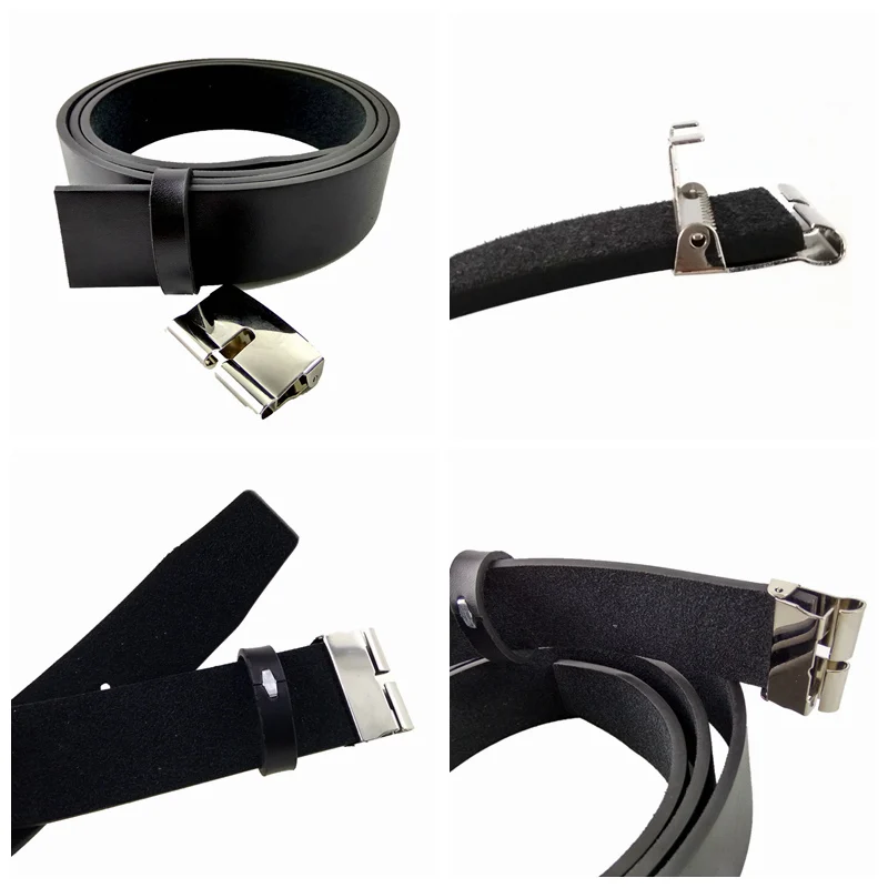 Male Accessories Cowboy Belts for Men Silver Longhorn Cow Head Skull Belt Buckle Black PU Leather Belt Men