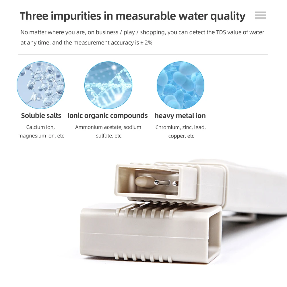 Cyfrowy filtr czystości wody miernik TDS wyświetlacz LCD o Tester TDS Temp 0-9999 PPM do akwariów Hydroponics