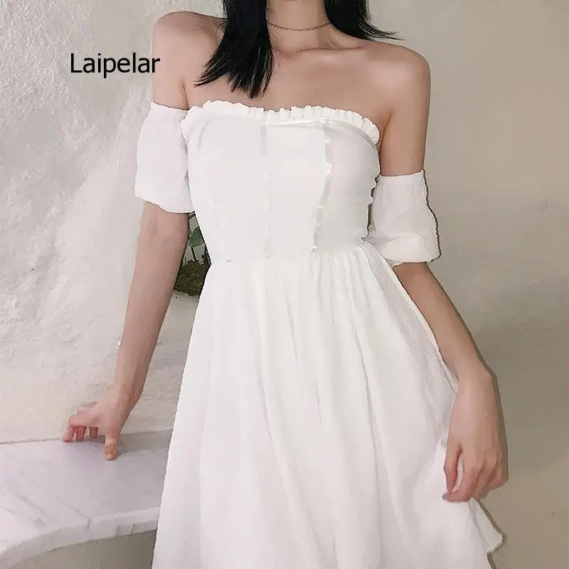 2021 Summer New Fashion Style Women's Dress with Ear Edge Sexy Backless and Buttocks Slim Fitting Dresses