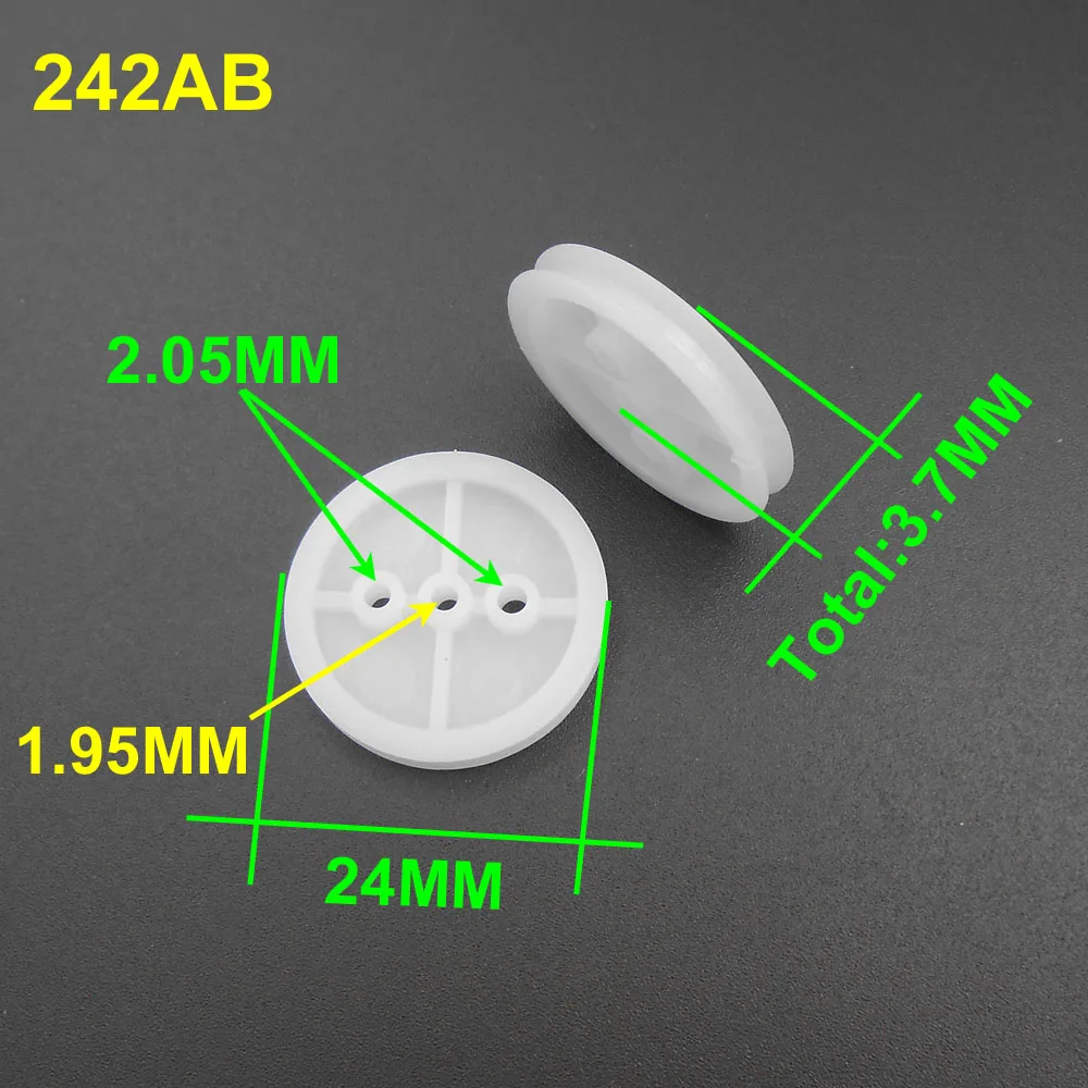 

1000PCS/LOT 24MM Plastic Pulley Gear Model Motor Wheels Outer Dia. 24mm Shaft Inner Dia. 2mm 1.95MM NEW 2A White 2AB *FD175X1000