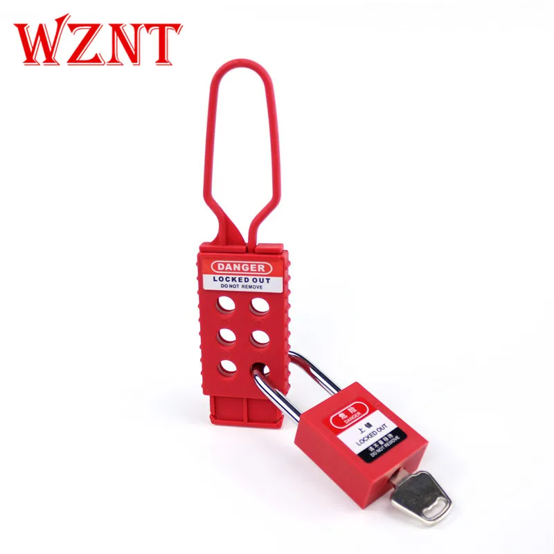 5pcs NT-NH01 RED Ornage 6 hole Non-Conductive Nylon Plastic Safety Lockout Hasp